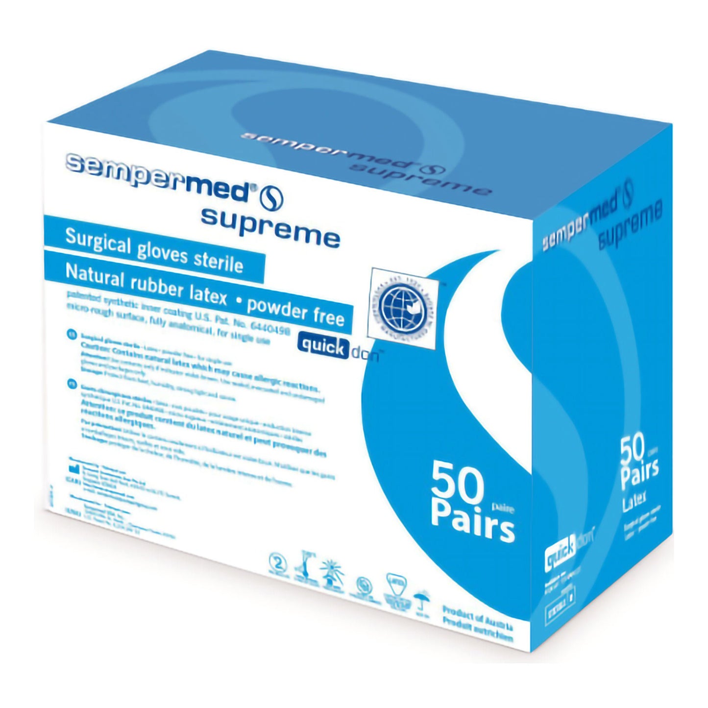 Sterile Sempermed® Supreme Latex Surgical Gloves, Ivory - view 7