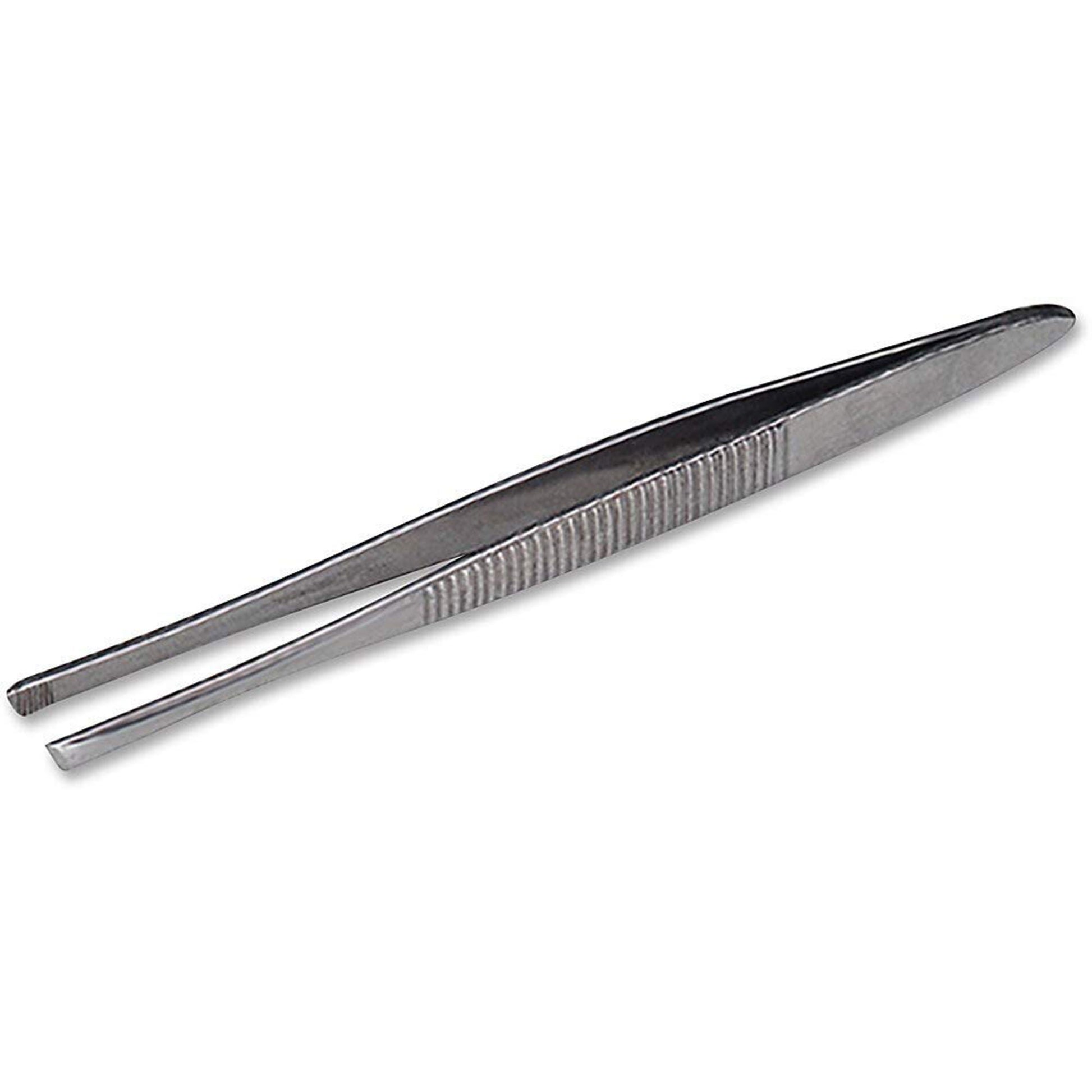Tweezers Stainless Steel NonSterile NonLocking Thumb Handle Straight Slanted Tips
