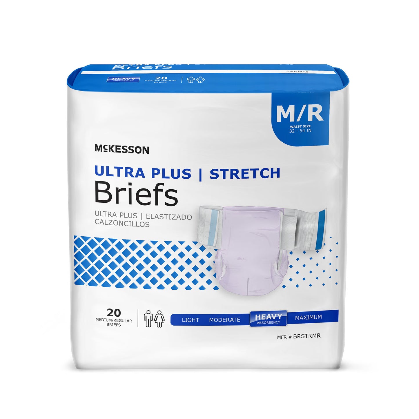 McKesson Ultra Plus Stretch Heavy Absorbency Incontinence Brief, /Regular