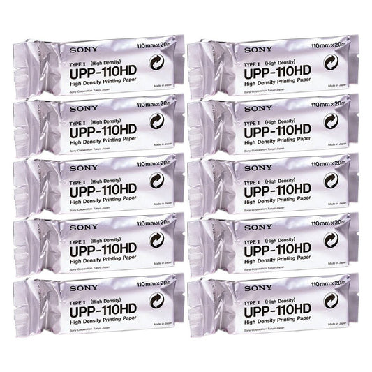 Sony Ultrasound Video Paper Roll Black and White High Density Without Grid