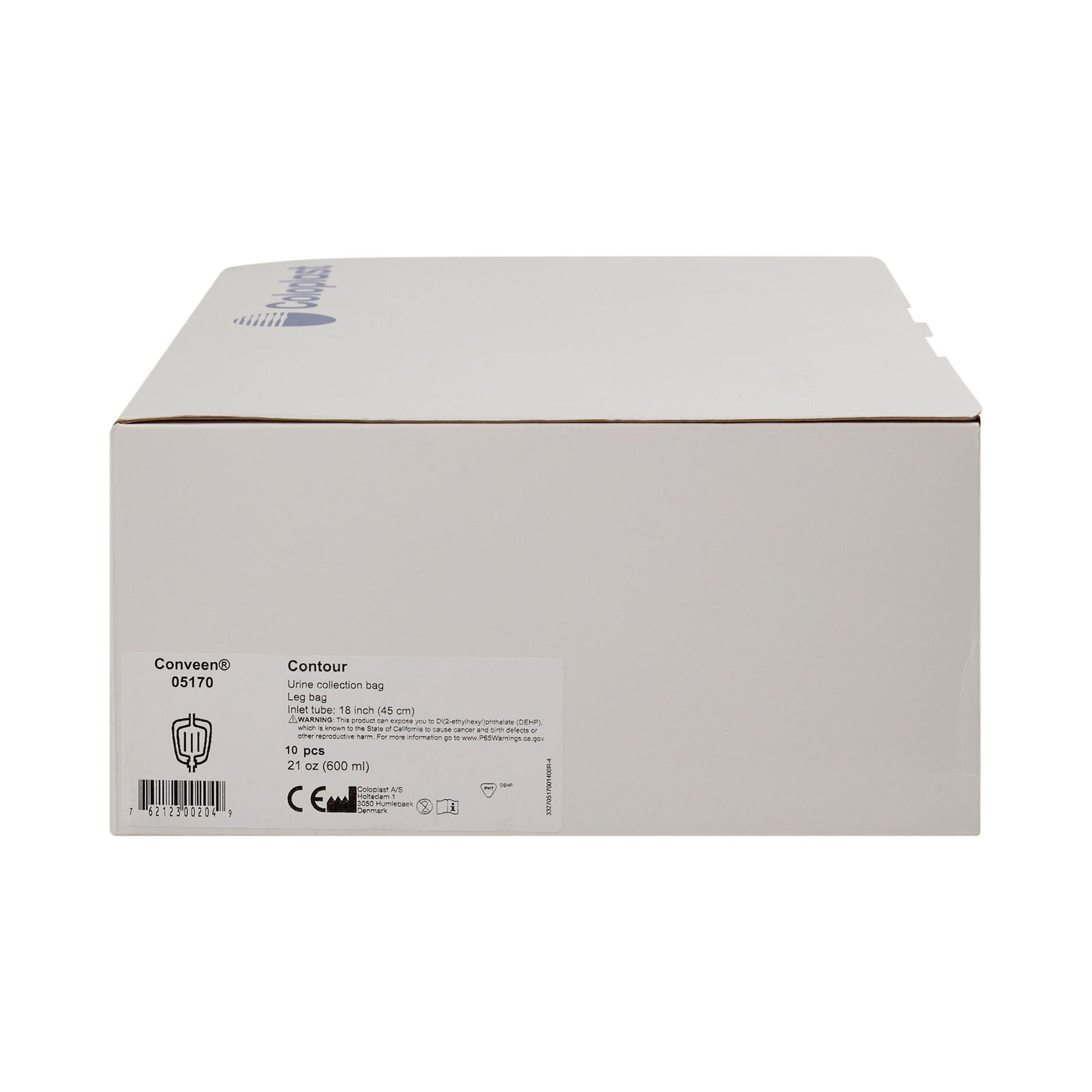 Conveen® Contour Urinary Leg Bag: Anti-Reflux Valve, Polyethylene/Flocked