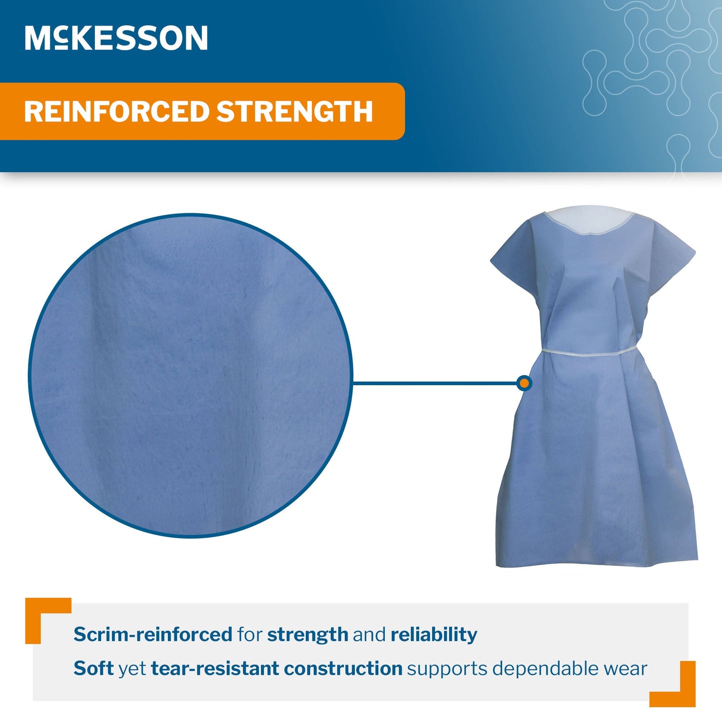 McKesson SMS Fluid Resistant Exam Gown, 3X-Large