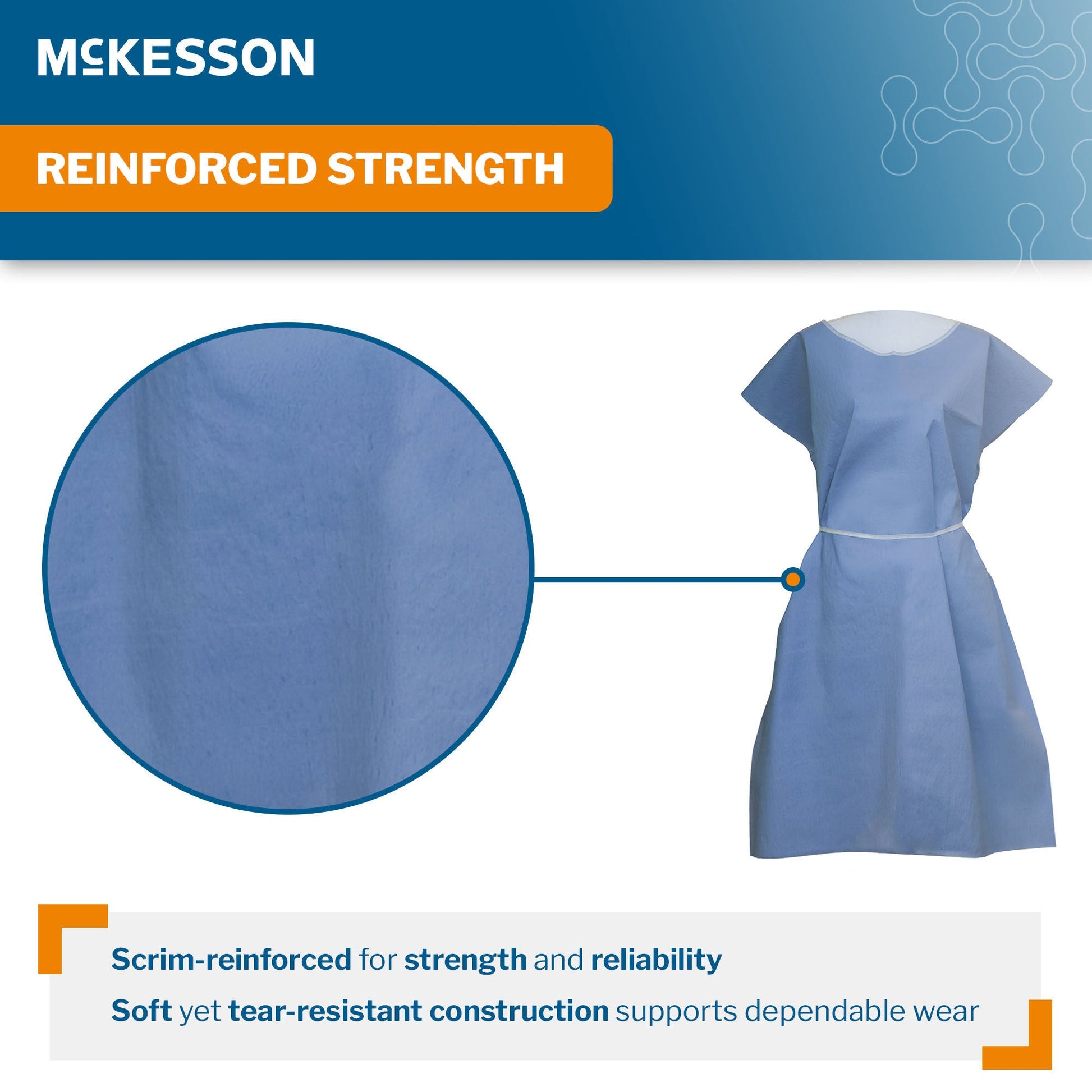 McKesson SMS Fluid Resistant Exam Gown, 3X-Large