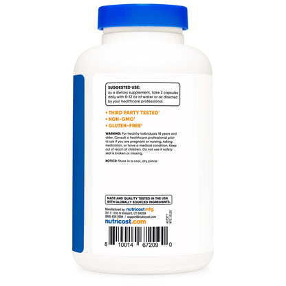 nutricost Dietary Supplement Magnesium Citrate 420 mg Strength Capsule