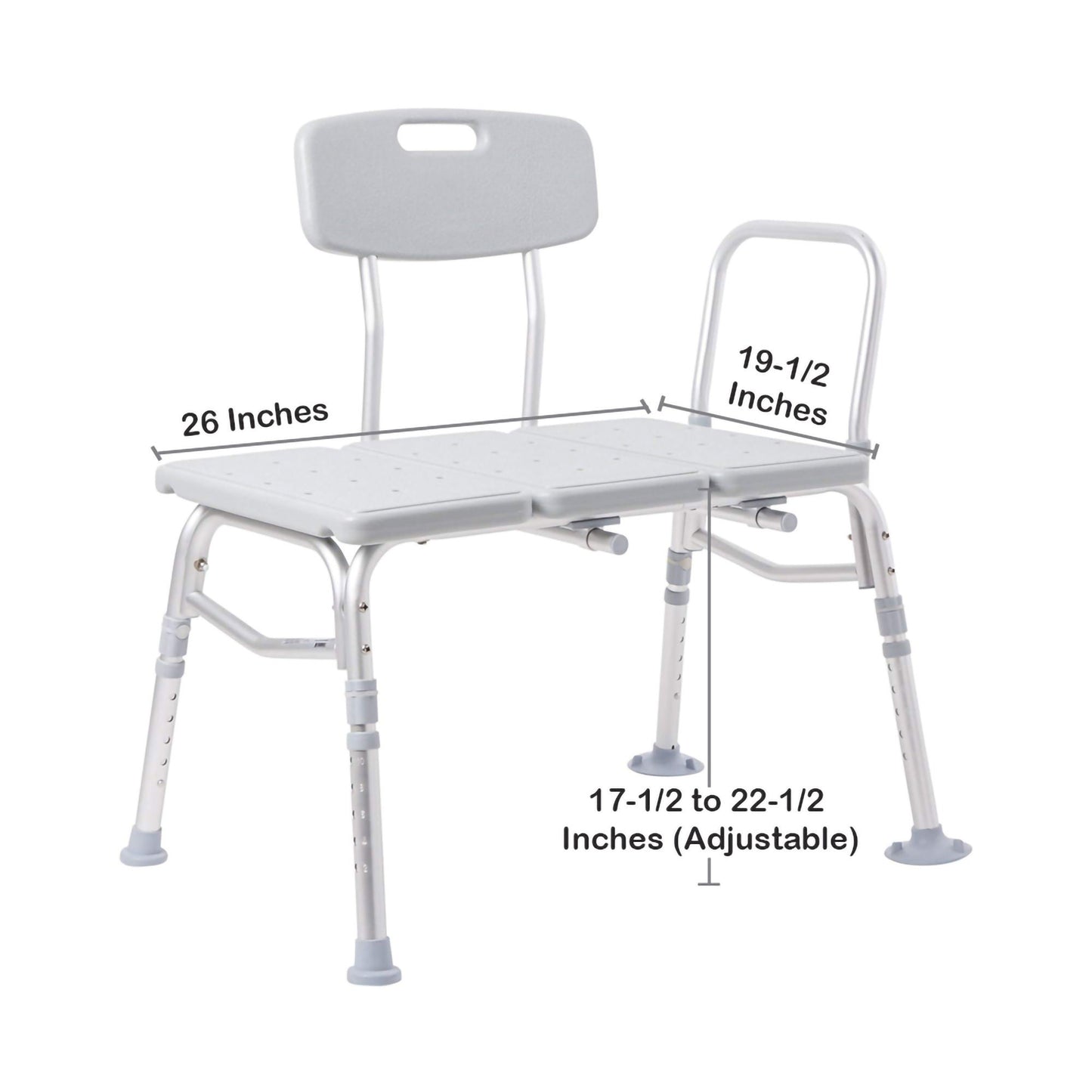 McKesson Aluminum Transfer Bench with Reversible Back
