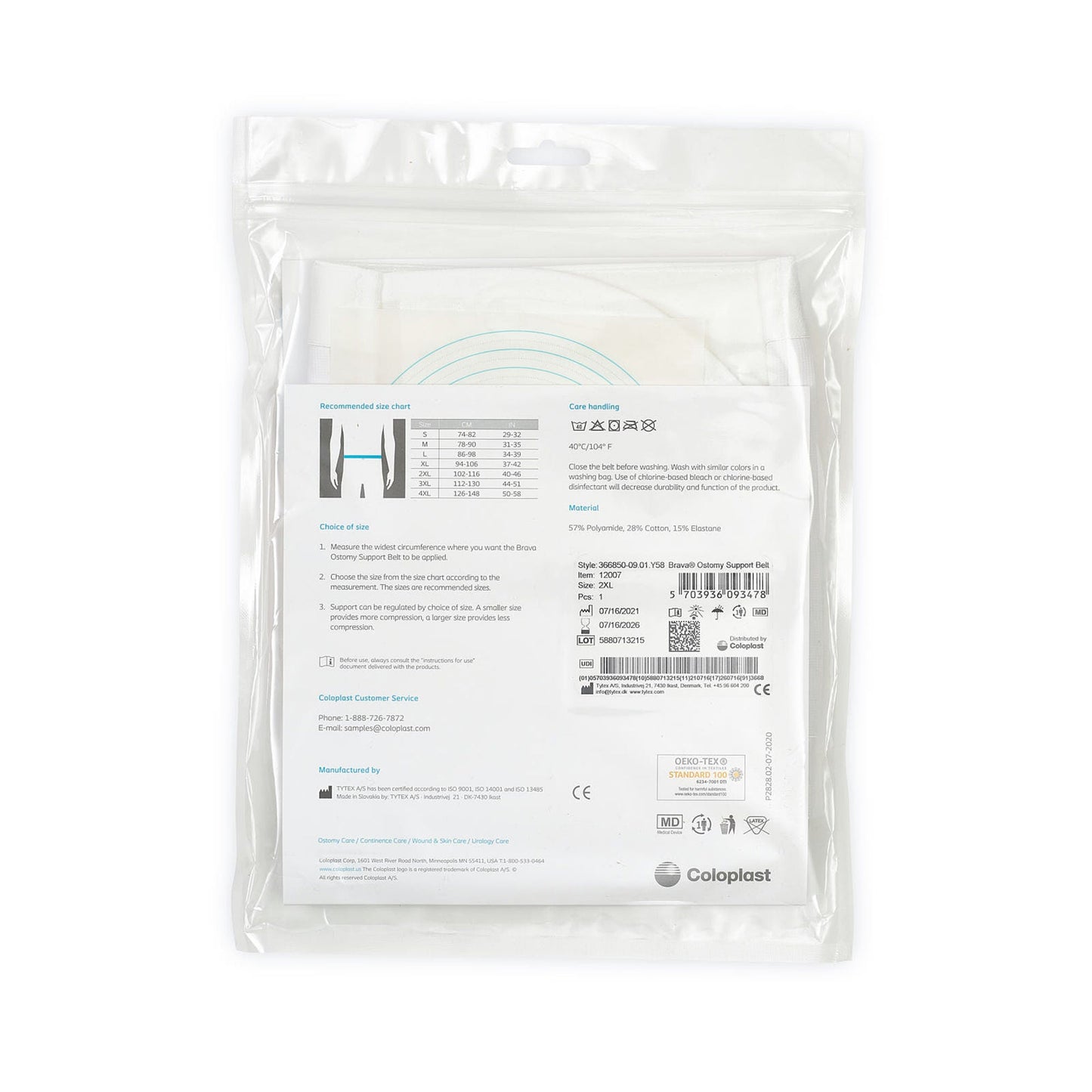 Brava® Advanced Ostomy Support Belt, waists