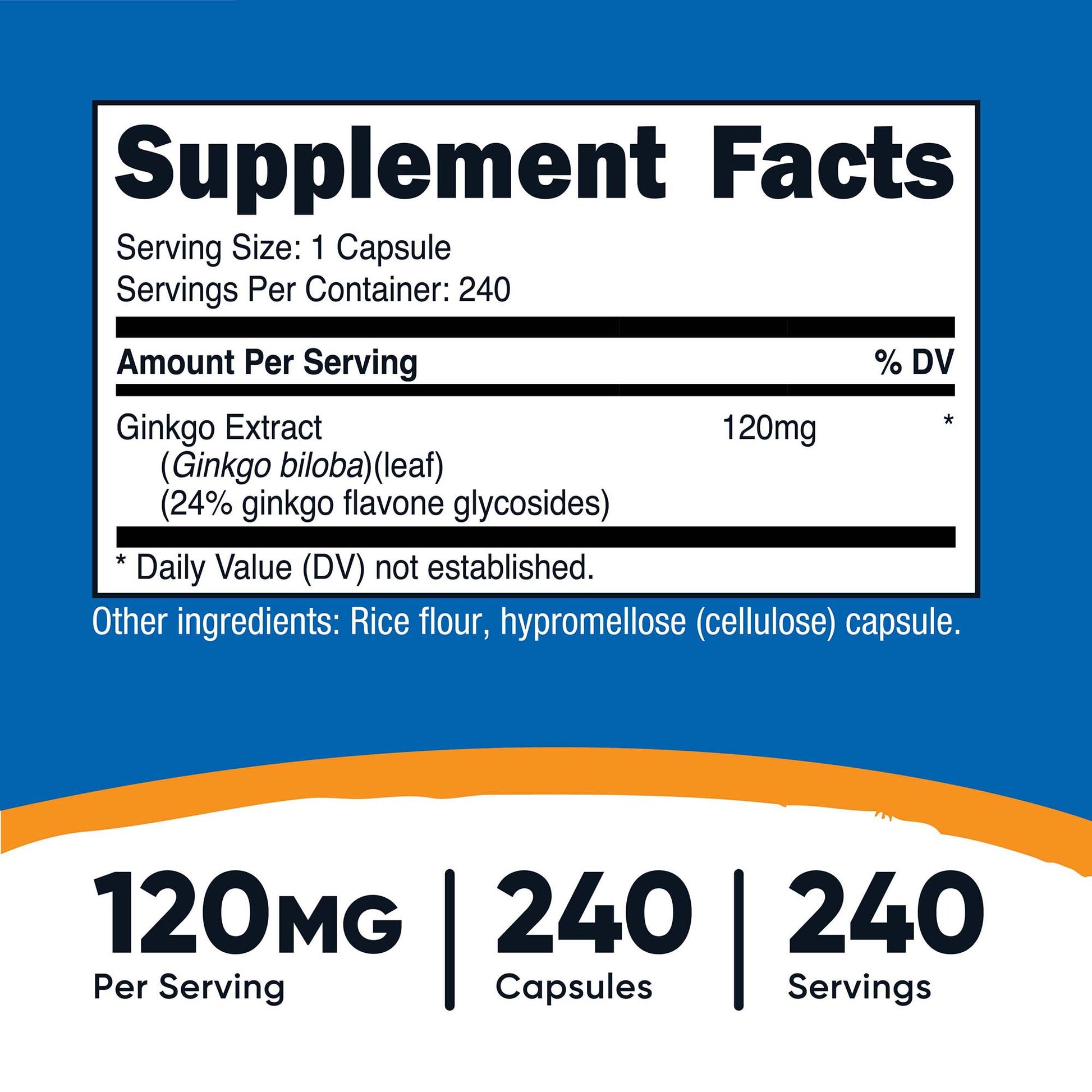 nutricost® 120 mg Ginkgo Biloba Capsules