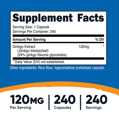 nutricost® 120 mg Ginkgo Biloba Capsules