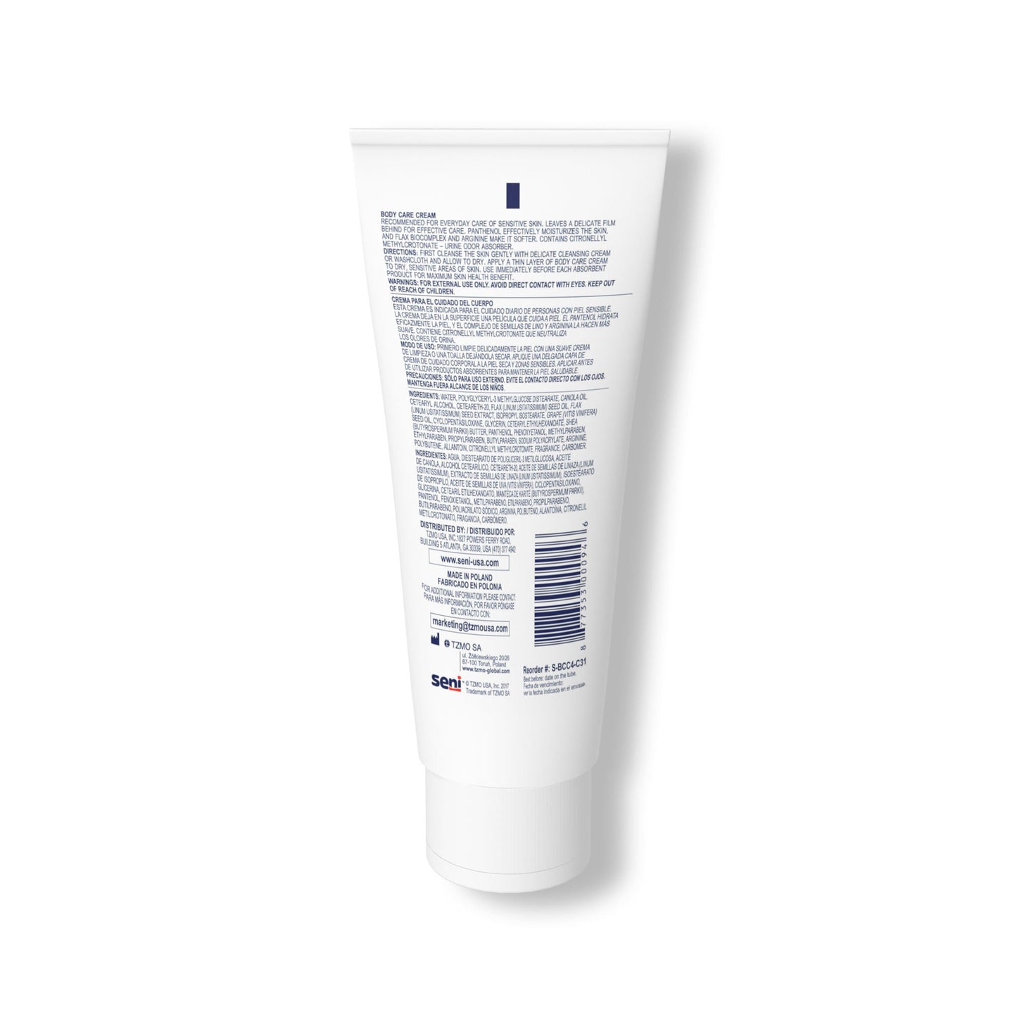 Seni® Care Body Care Cream, tube
