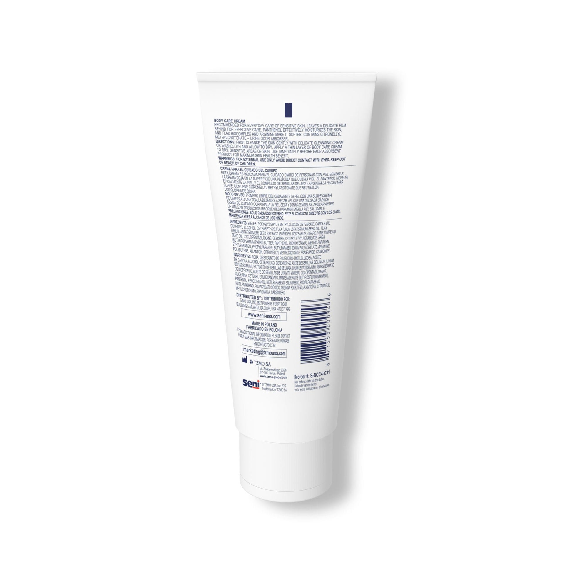 Seni® Care Body Care Cream, tube