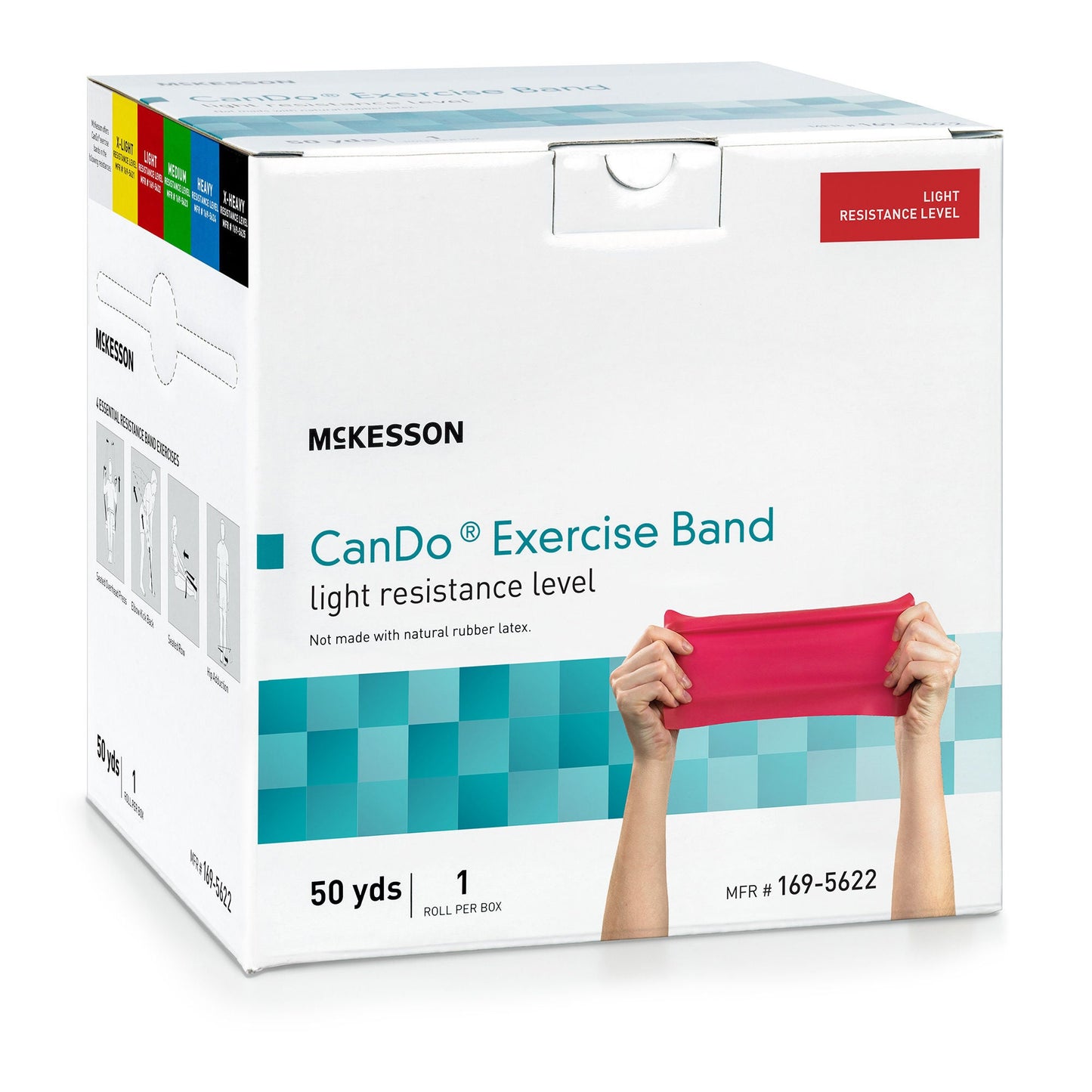 McKesson CanDo® Exercise Light Resistance Band, Red