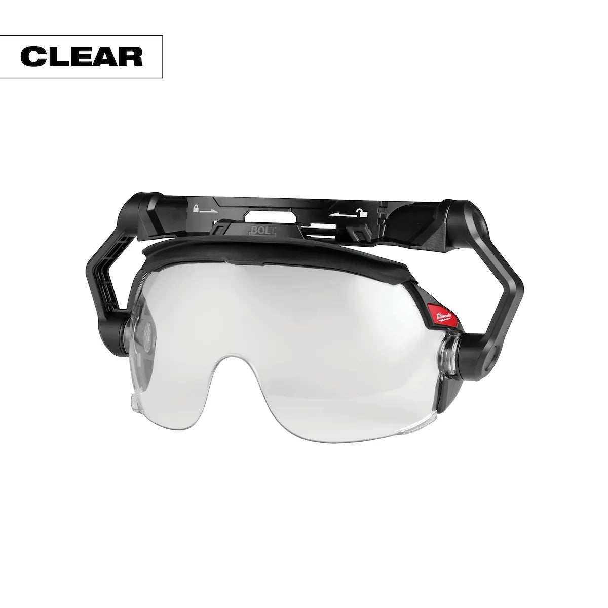 Milwaukee BOLT Gasketed Eye Visor - Clear Dual Coat Lens (Compatible with BOLT Safety Helmets & BOLT Hard Hats) 48-73-1412