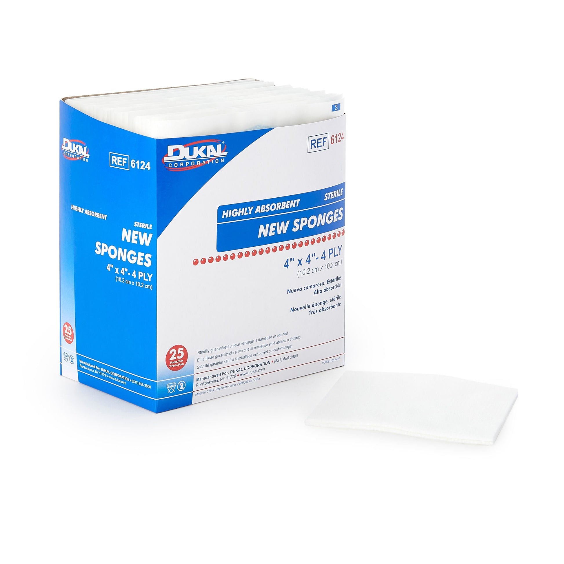 Dukal™ Sterile Nonwoven Sponge, 4-Ply