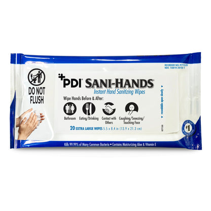 Sani-Hands Hand Sanitizing Wipes, Alcohol, Scented, Soft Pack
