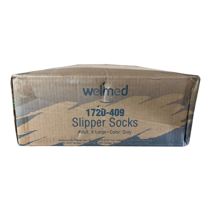 Welmed Slipper Socks, Extra Large, Gray, Single Tread