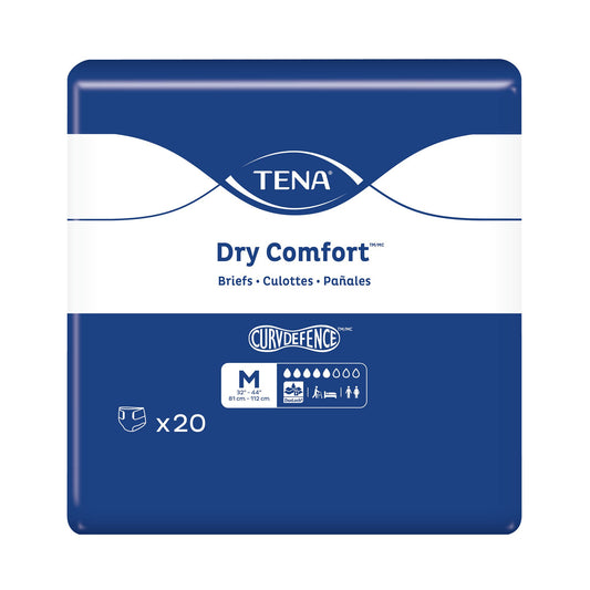 Tena® Dry Comfort™ Briefs with Curvdefence™, 32 – 44 Inch, Five Drops