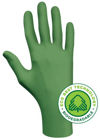 Showa 6110PF Biodegradable 4-mil Nitrile Disposable Gloves
