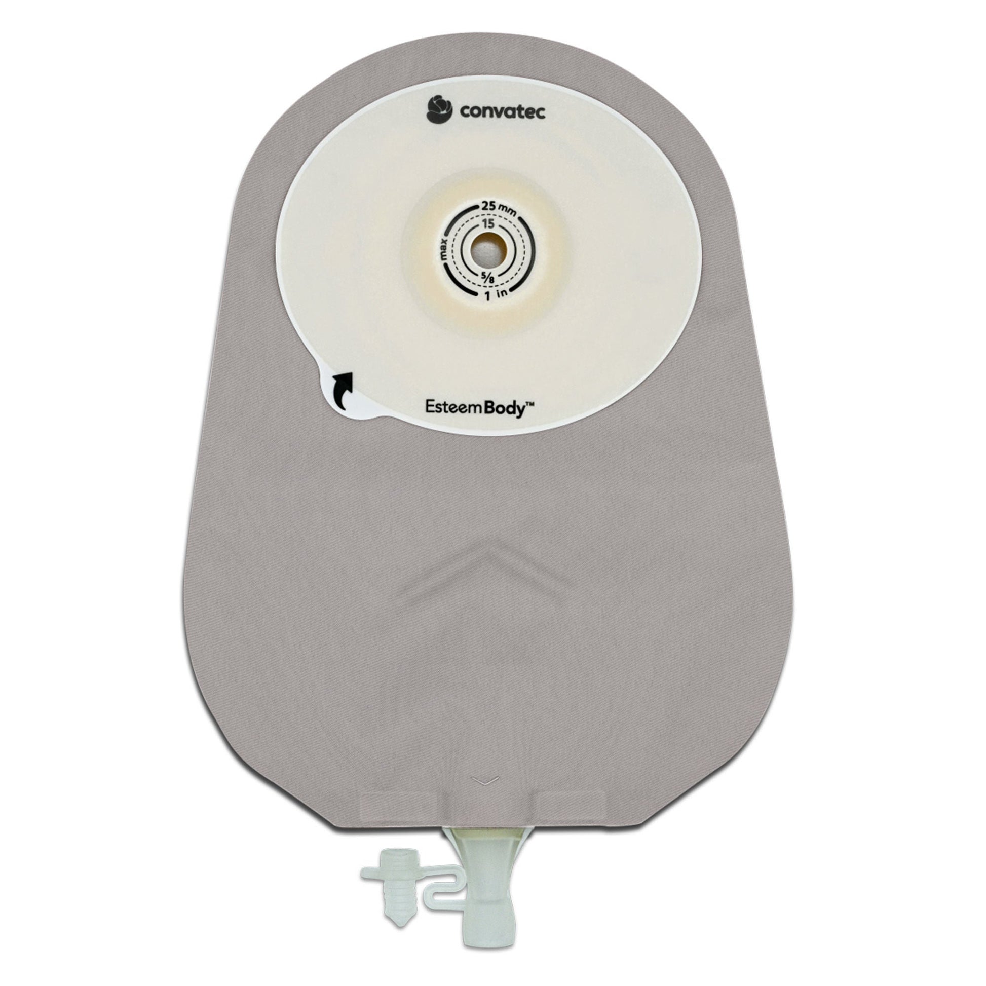 Esteem Body™ Soft Convex One-Piece Urostomy Pouch, Cut to Fit Stomas