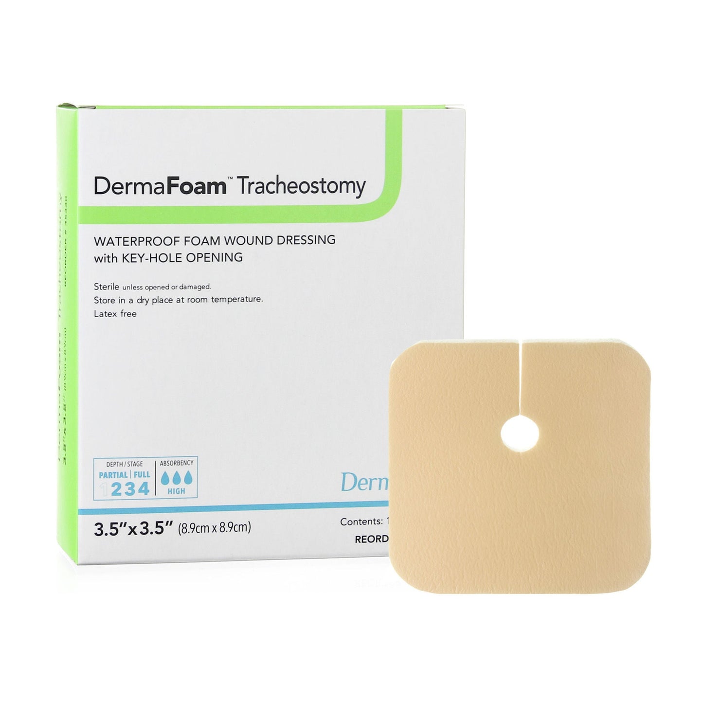 DermaFoam® Tracheostomy Nonadhesive without Border Foam Dressing