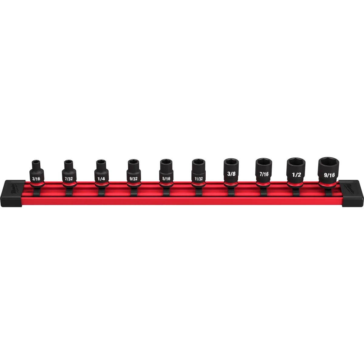 Milwaukee 10PC SHOCKWAVE Impact Duty SAE Standard 6 Point Socket Set 49-66-7000 | 1/4 in Drive, 10-Piece