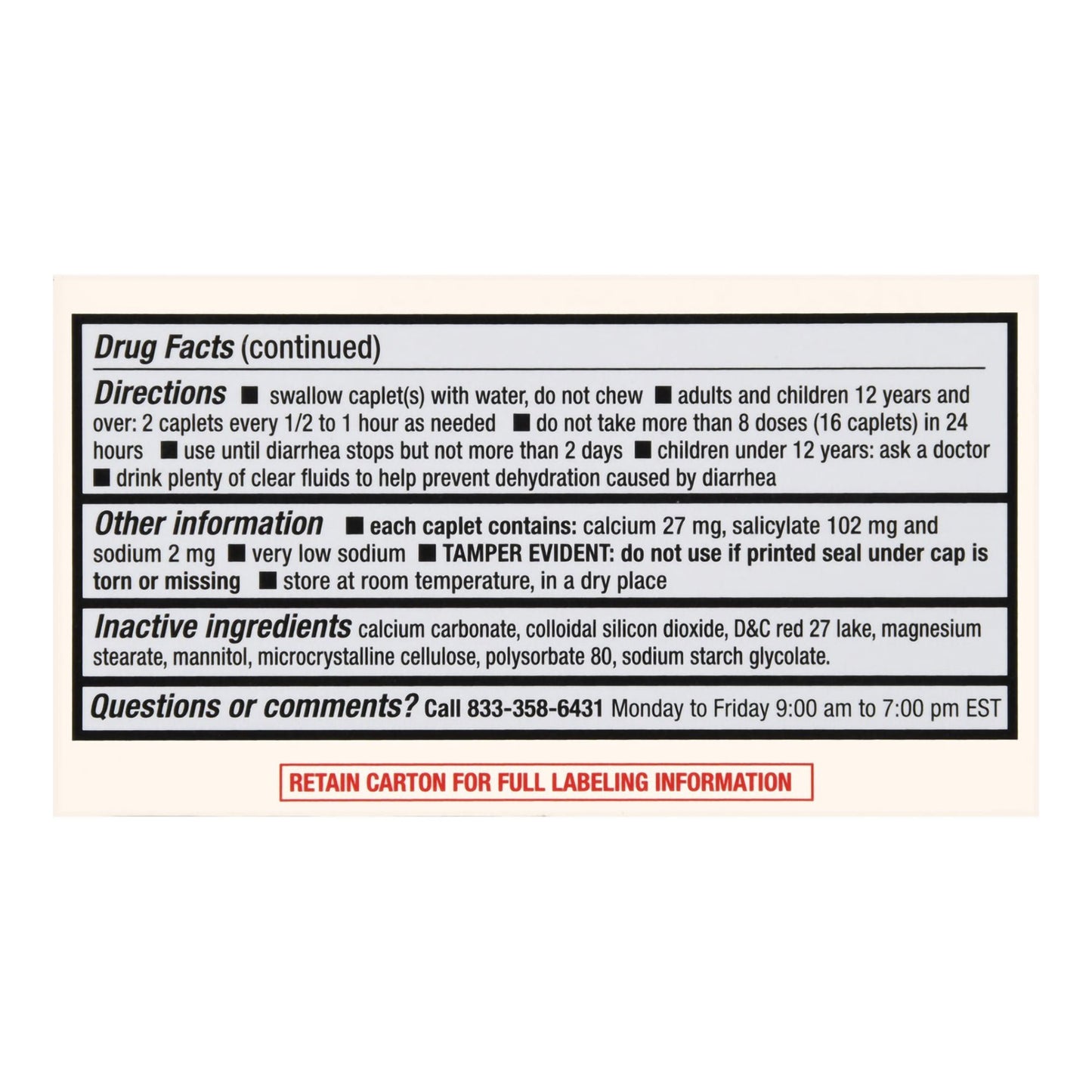 Foster & Thrive™ Stomach Relief 262 mg Bismuth Subsalicylate Caplets