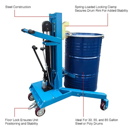 Hydraulic Drum Handler | Universal Grip 1100 lb Capacity 615268
