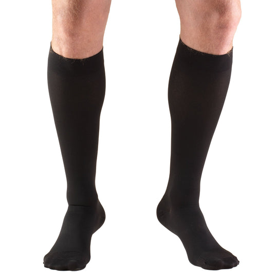 Truform Compression Stocking Knee High 2X-Large Black Closed Toe