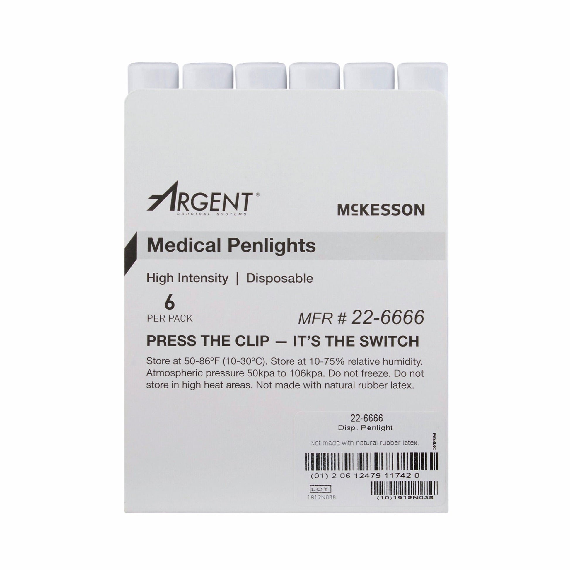 McKesson Disposable Penlight White Light, 4.5 Inch