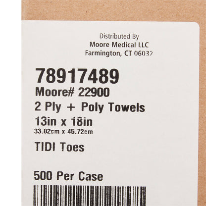 McKesson Nonsterile White / Blue Cartoon Toes Procedure Towel