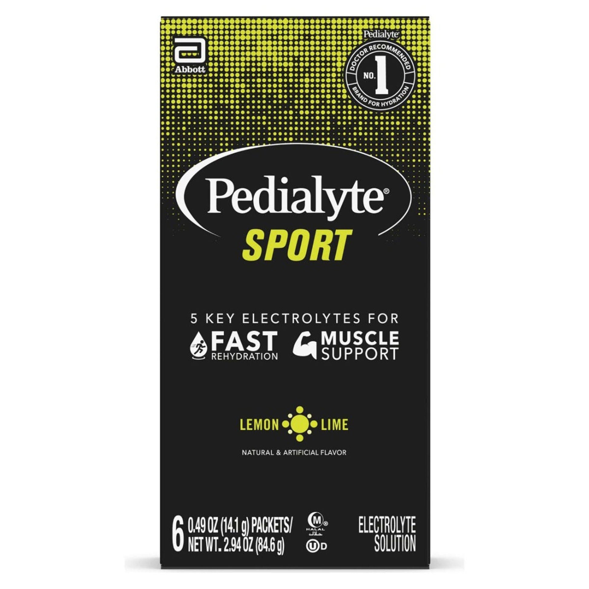 Pedialyte Sport Oral Electrolyte Solution Lemon-Lime Flavor 14.1 Gram