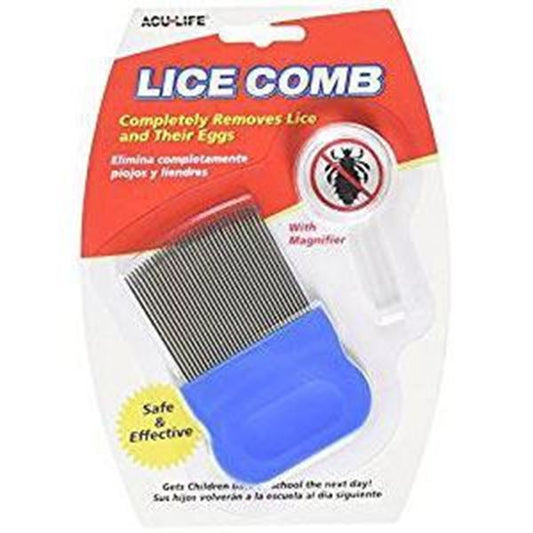 Acu-Life Metal Lice Comb with Magnifier