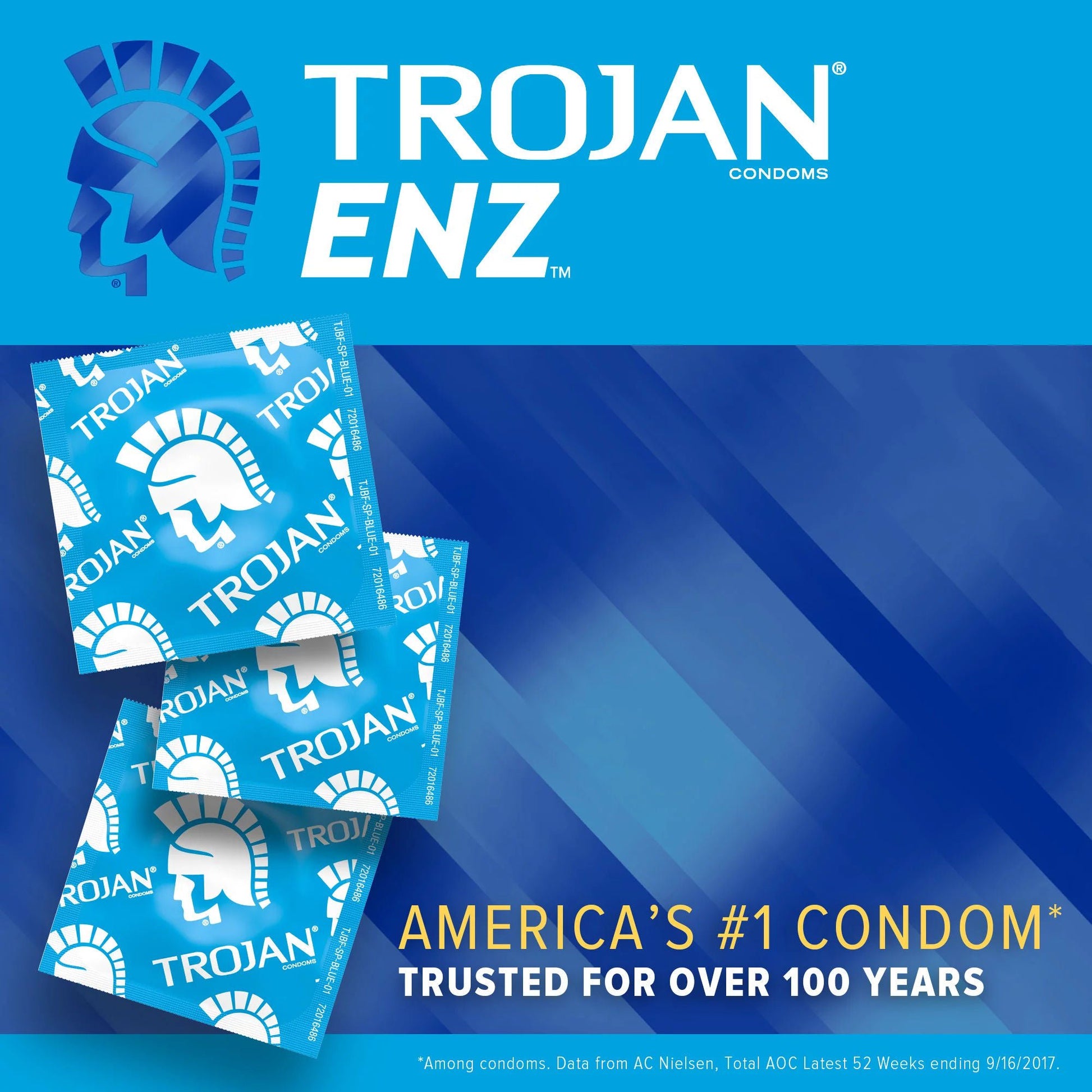 Trojan-Enz® Lubricated Latex Condom