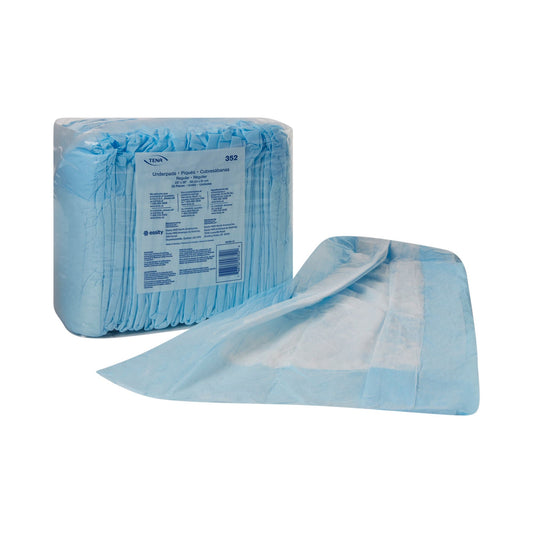 Tena® Regular Underpads, Light Absorbency, Blue, Disposable
