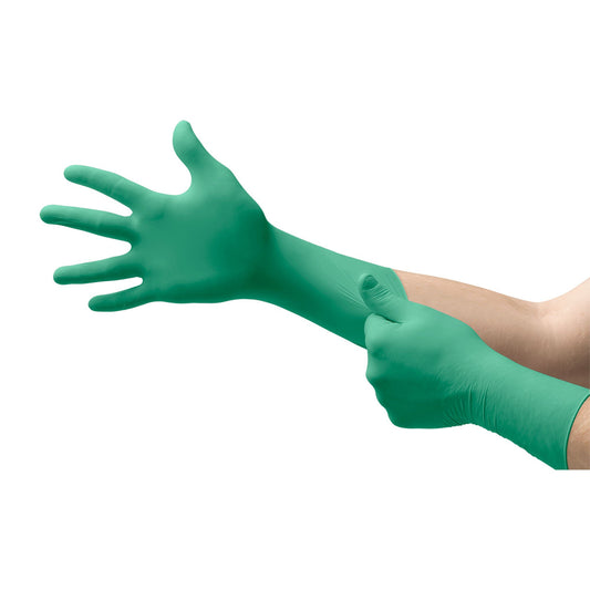 TouchNTuff® 92-605 Nitrile Utility Gloves, Green
