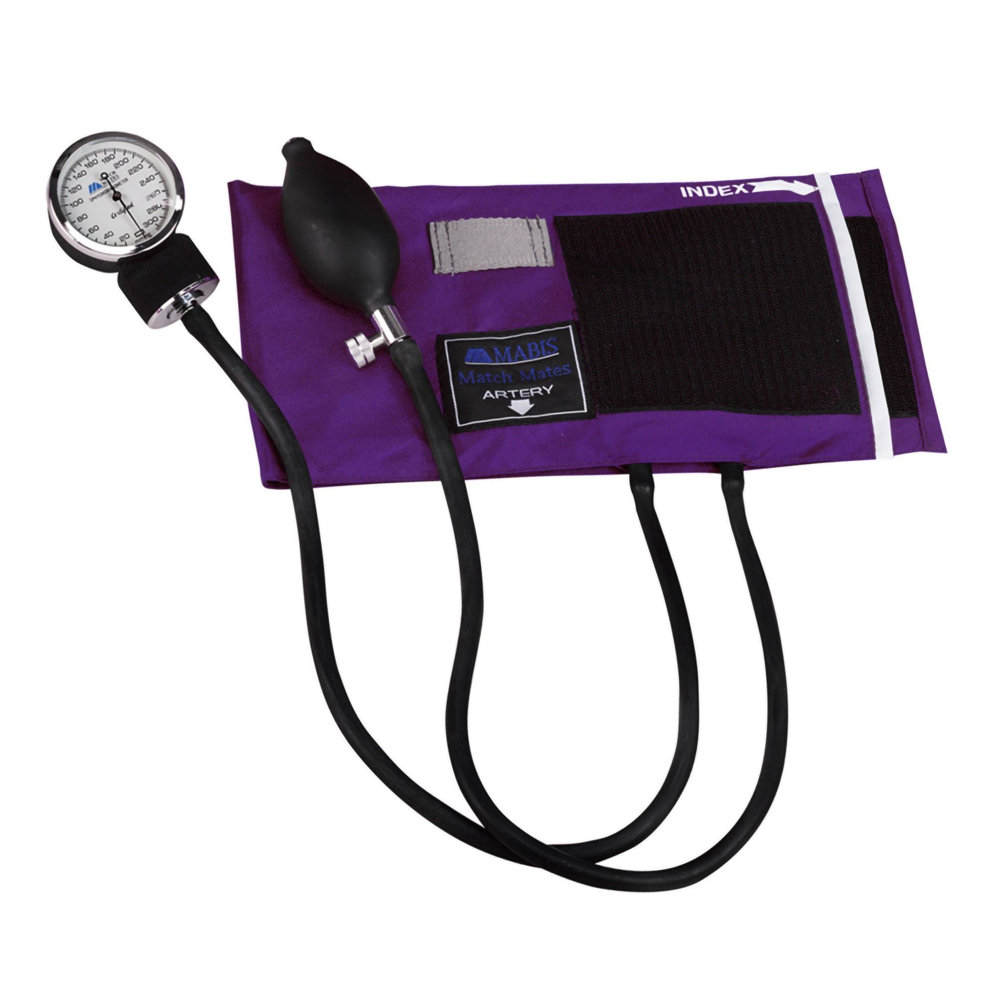 Mabis® Match Mates Manual Aneroid Sphygmomanometer with Cuff, Purple