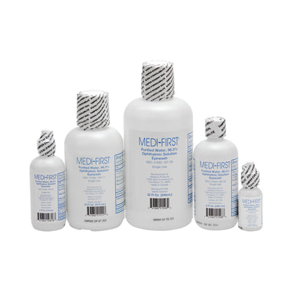 Medi-First® 98.3% Purified Water Ophthalmic Solution Eyewash, 1-quart Bottle