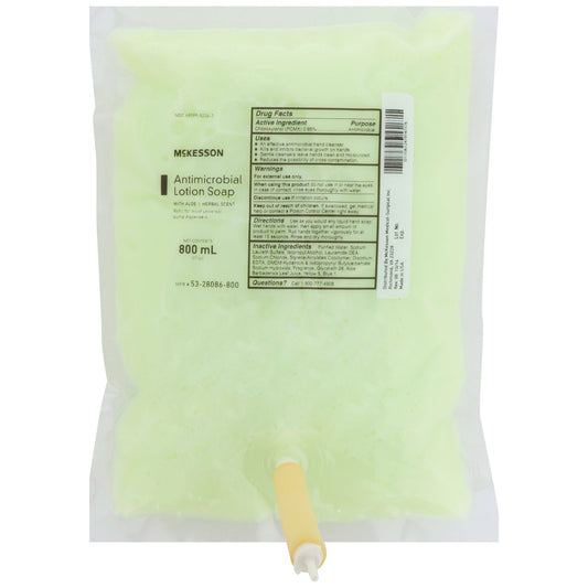 McKesson Antimicrobial Lotion Soap, Herbal Scent, Dispenser Refill Bag