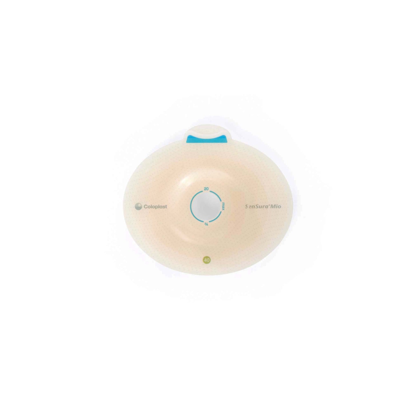 SenSura® Mio Click Convex Deep Ostomy Barrier, Stoma Opening, Green Match