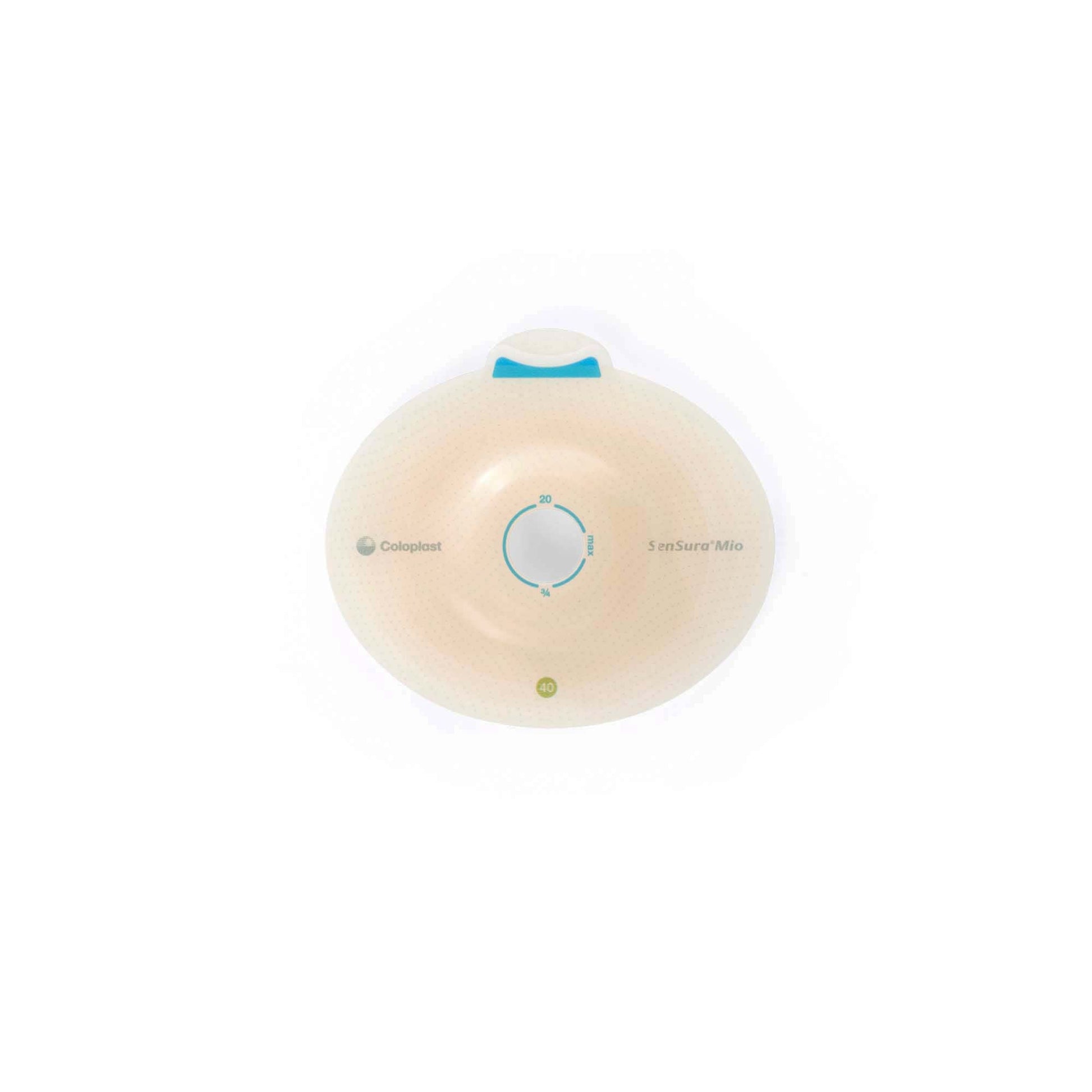 SenSura® Mio Click Convex Deep Ostomy Barrier, Stoma Opening, Green Match