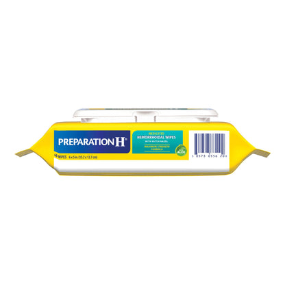 Preparation H® Medicated Hemorrhoidal Wipes w/ Witch Hazel & Aloe, Max Strength