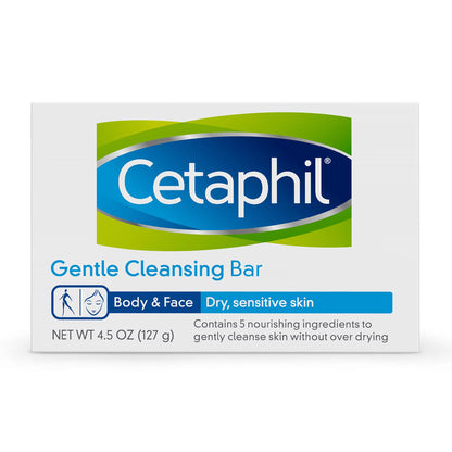Cetaphil® Gentle Cleansing Bar Dry to Normal, Sensitive Skin, Noncomedogenic