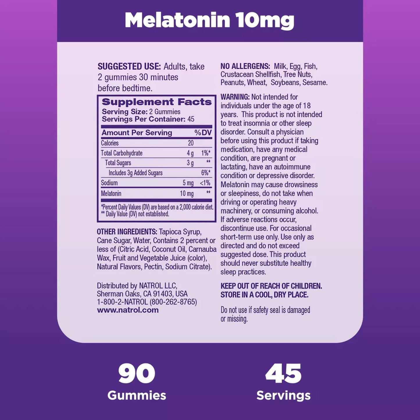 Natrol® Melatonin 10 mg Sleep Gummies Strawberry