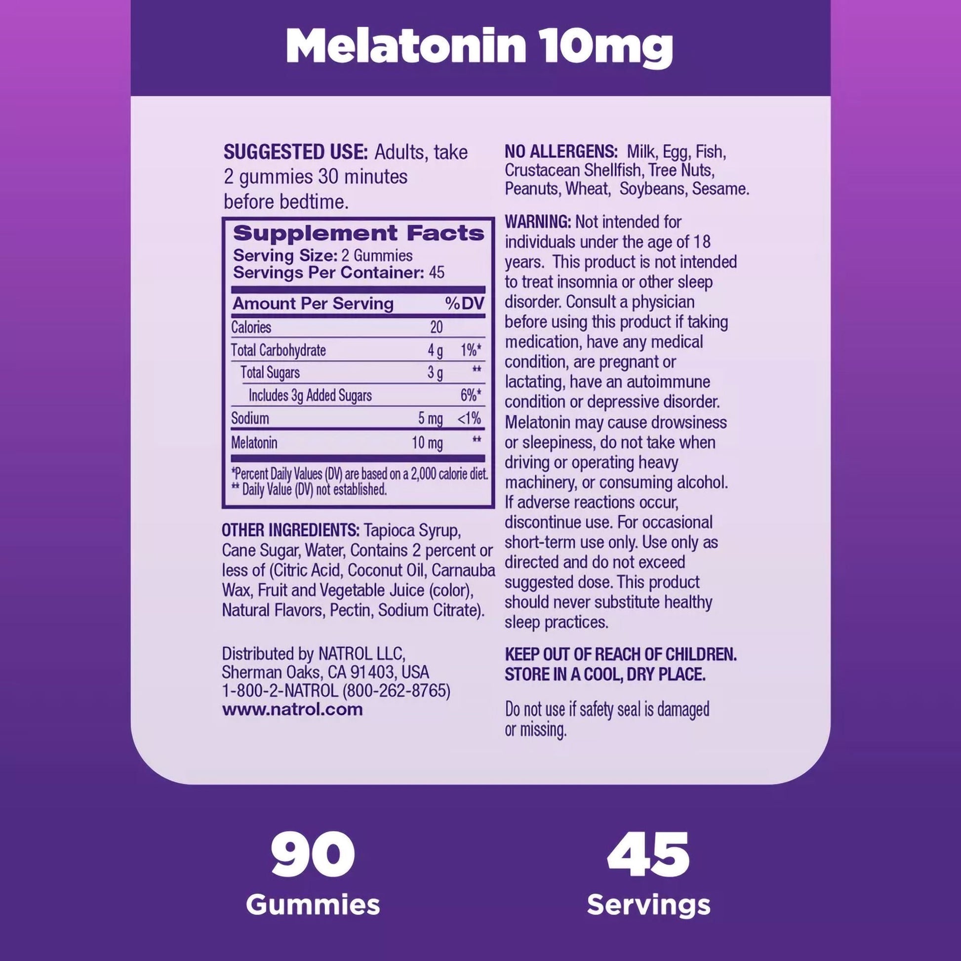 Natrol® Melatonin 10 mg Sleep Gummies Strawberry