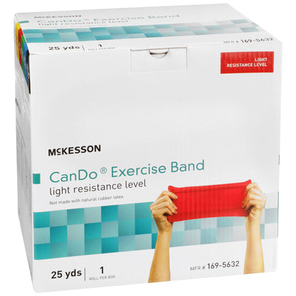 McKesson Exercise Resistance Band, Red, Light Resistance