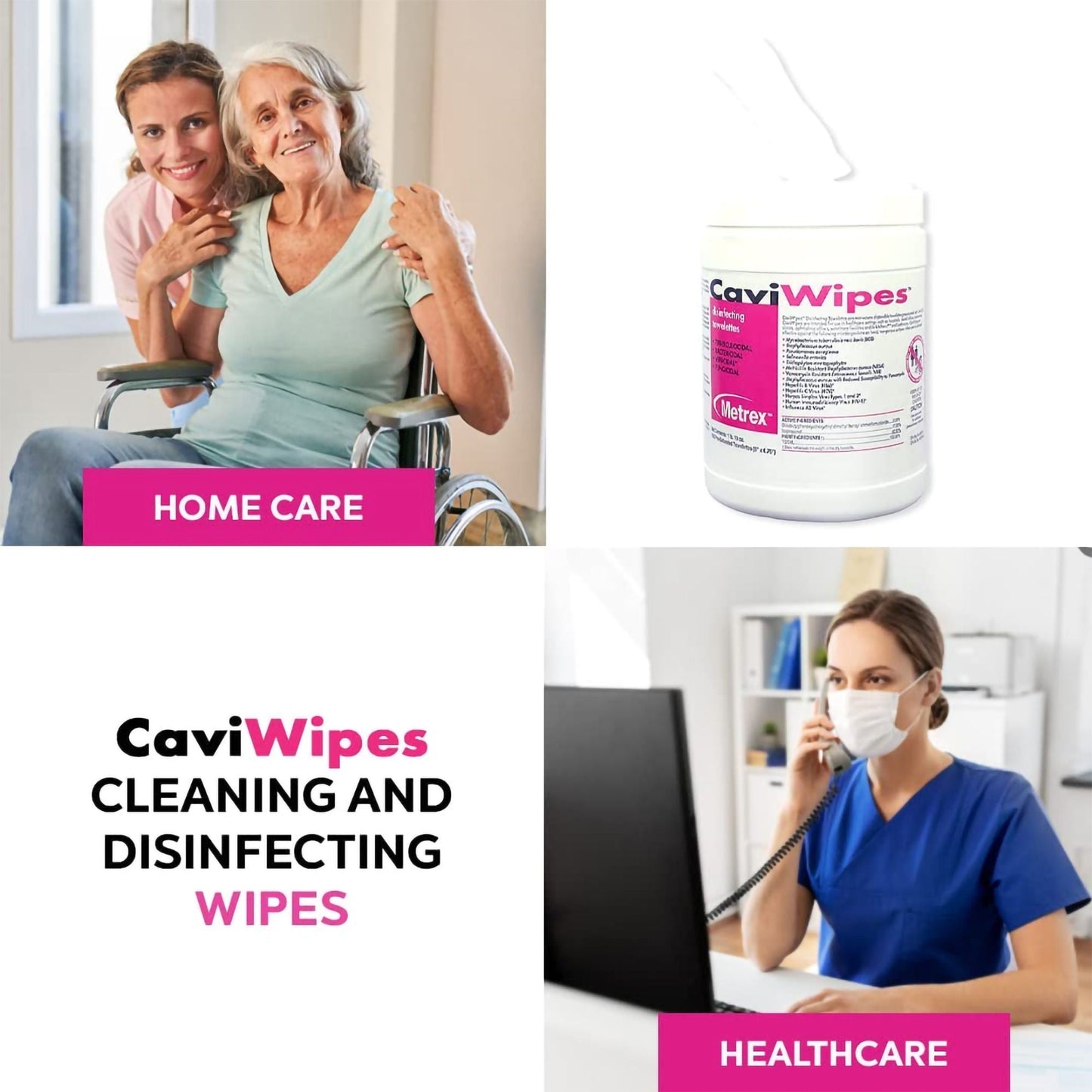 Metrex CaviWipes Surface Disinfectant Alcohol-Based Wipes