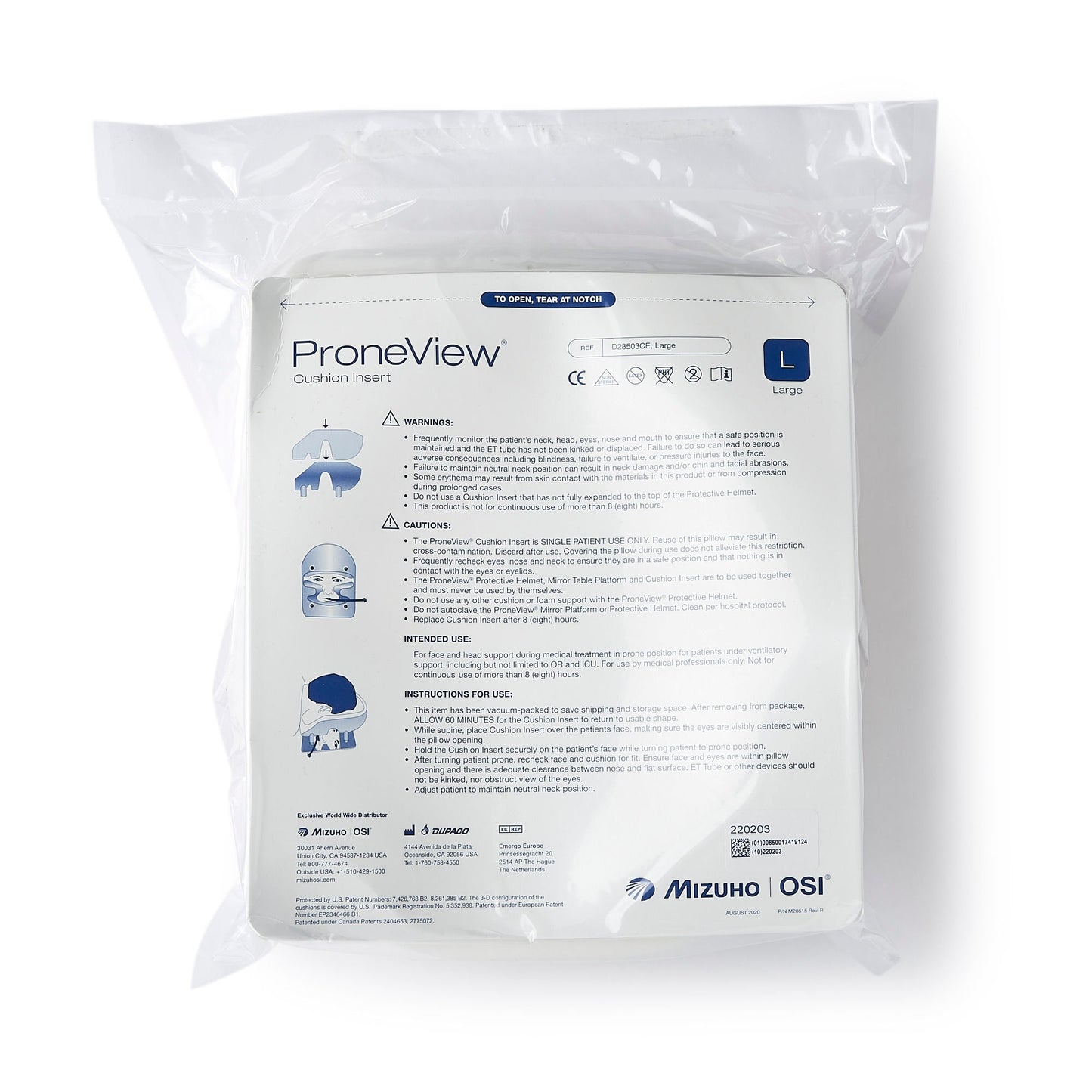 The ProneView® Protective Helmet Cushion Insert, Large