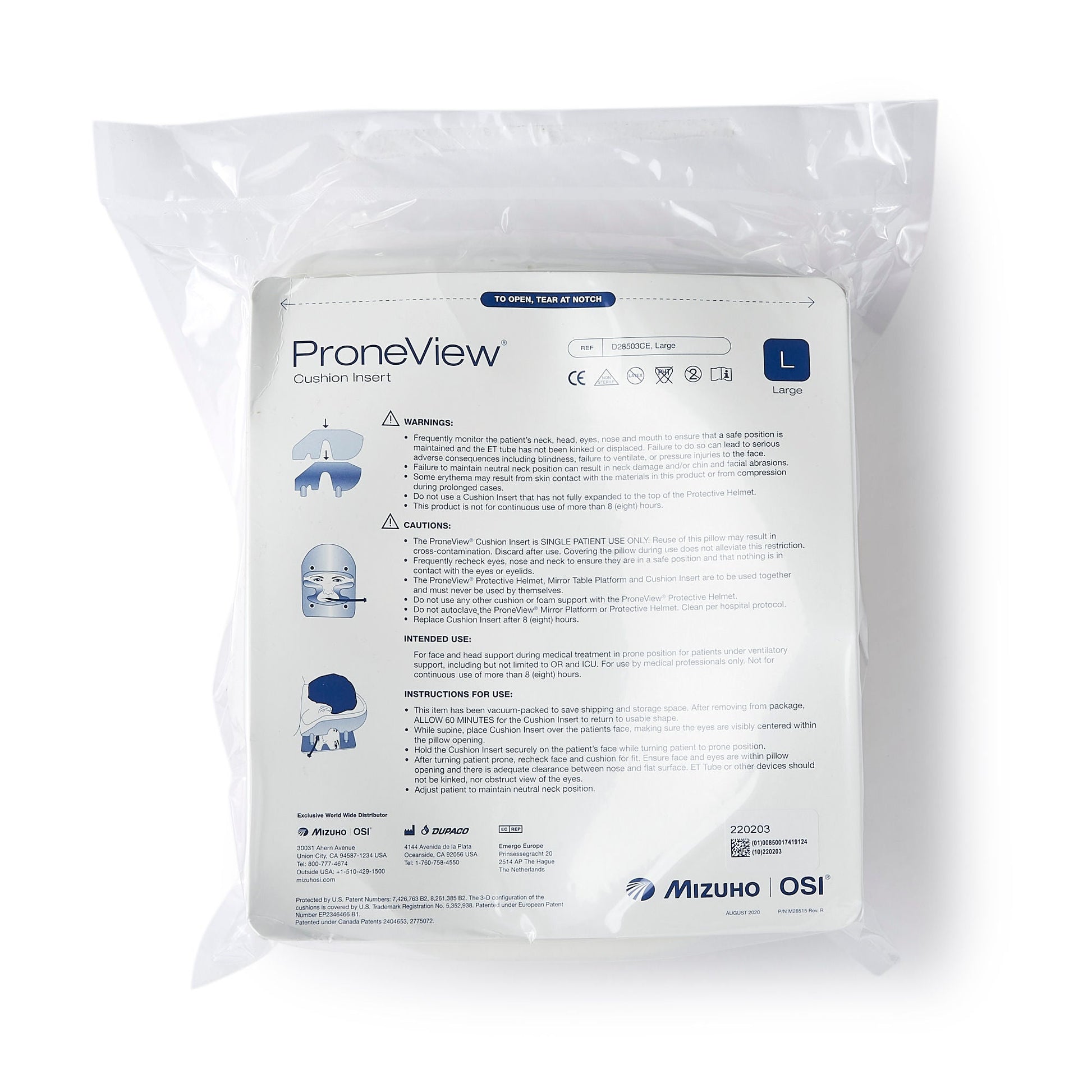 The ProneView® Protective Helmet Cushion Insert, Large