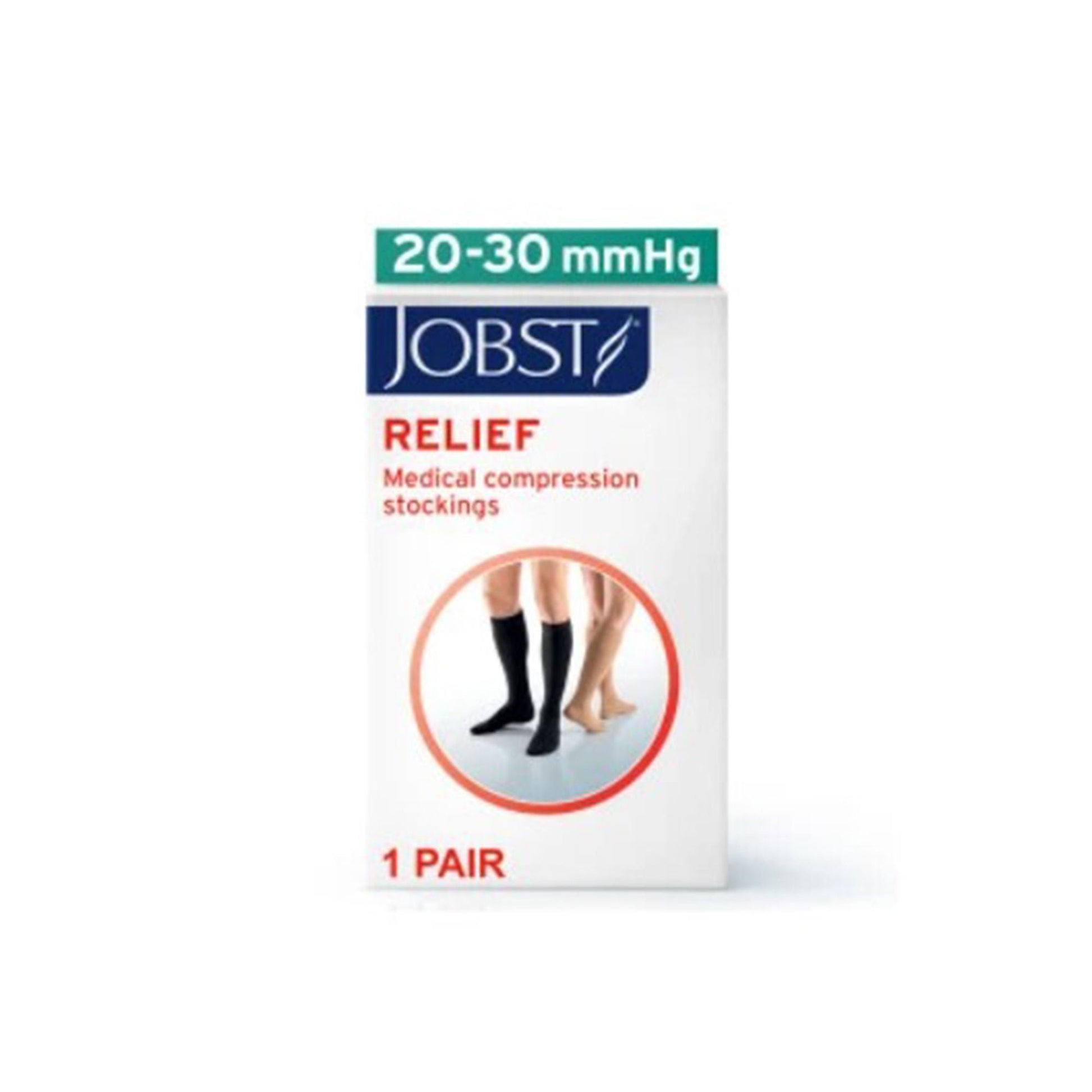 Jobst® Relief® Knee High Compression Stockings, Beige, Extra Large, 20 – 30 mmHg
