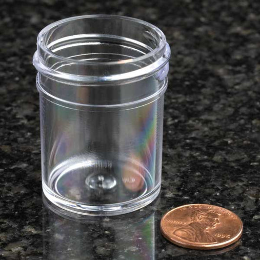 Jar, Wide Mouth, 15mL (1/2oz), PS, 33mm Opening (Screw Cap Packaged Separately)