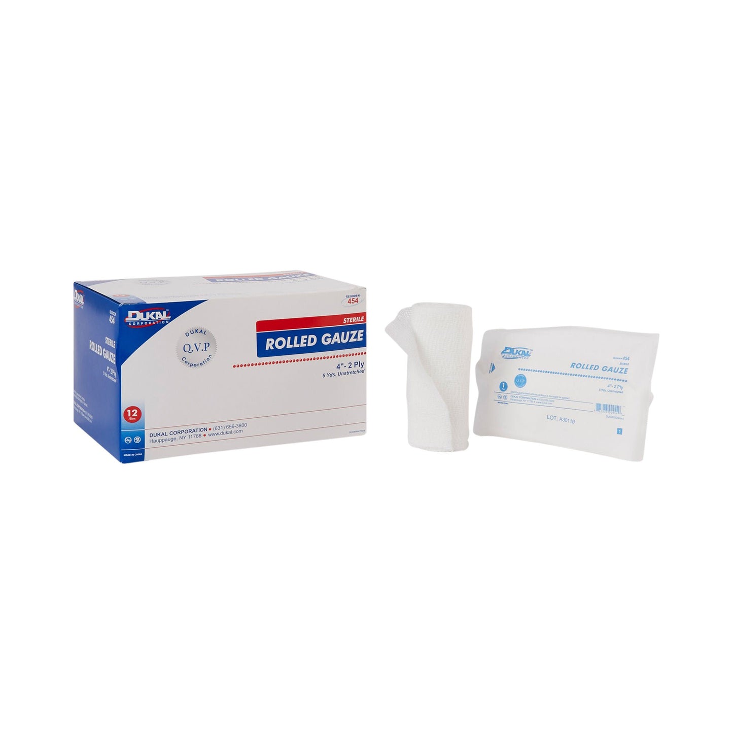 Dukal™ Sterile Fluff Bandage Roll, Two-Ply